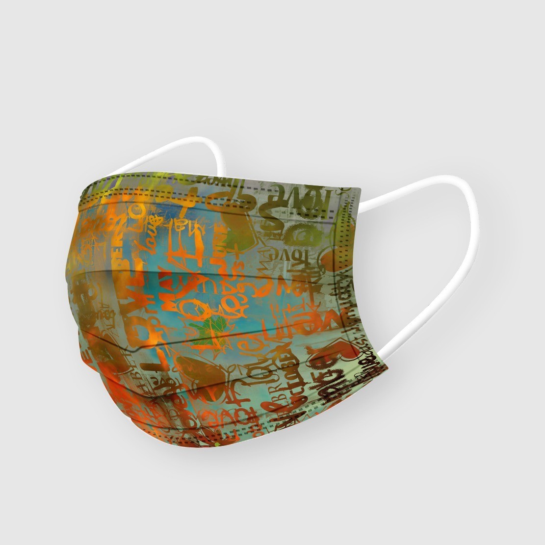 Maske Tek Kullanımlık Yetişkin İçin Yeşil Aşk