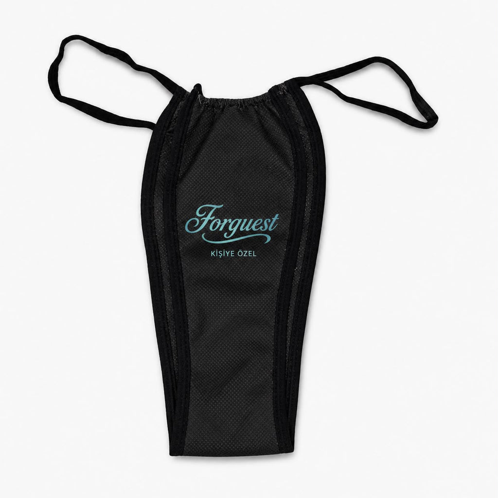 Logo Baskılı Spa Unisex Tanga Siyah 500 ADET