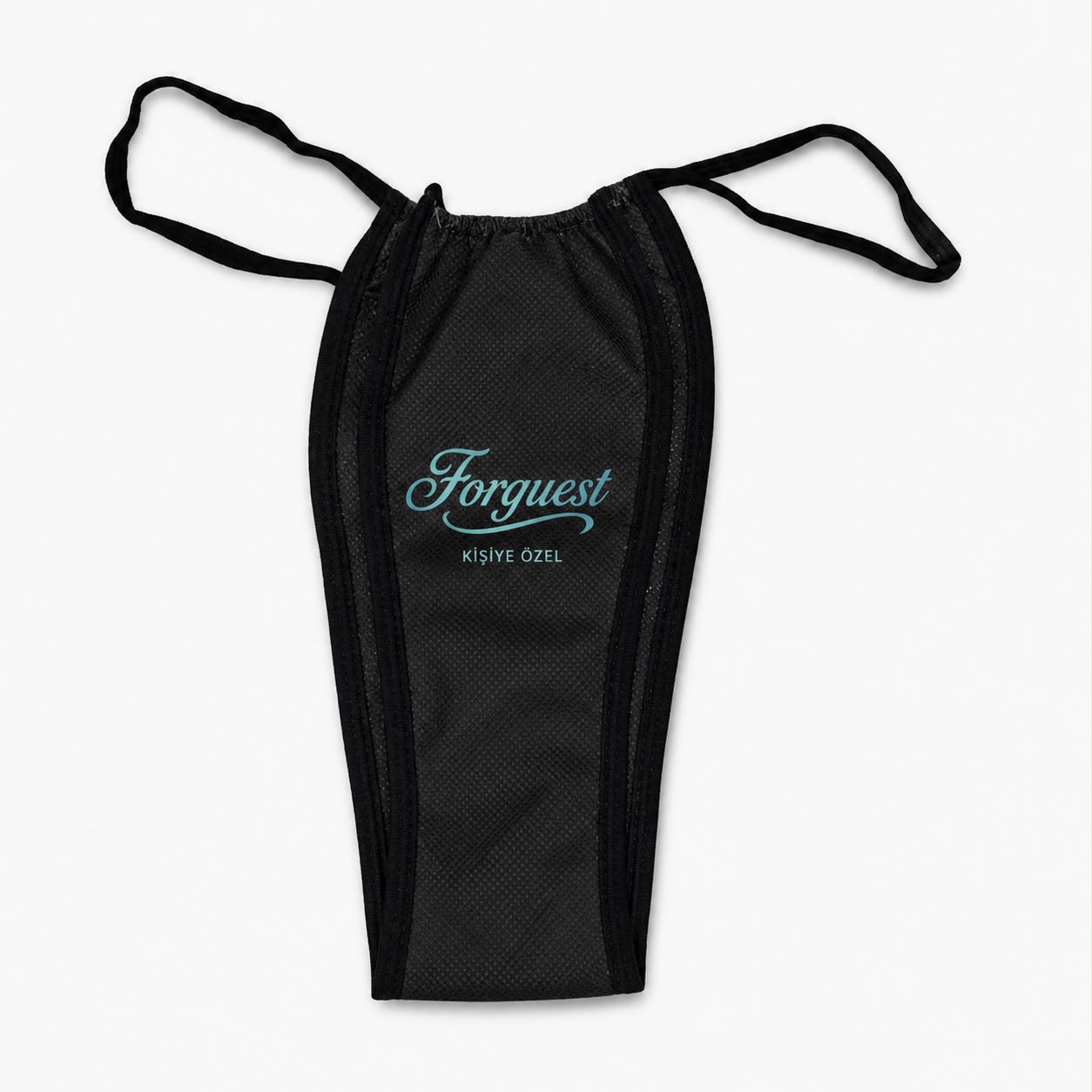 Logo Baskılı Spa Unisex Tanga Siyah 500 ADET