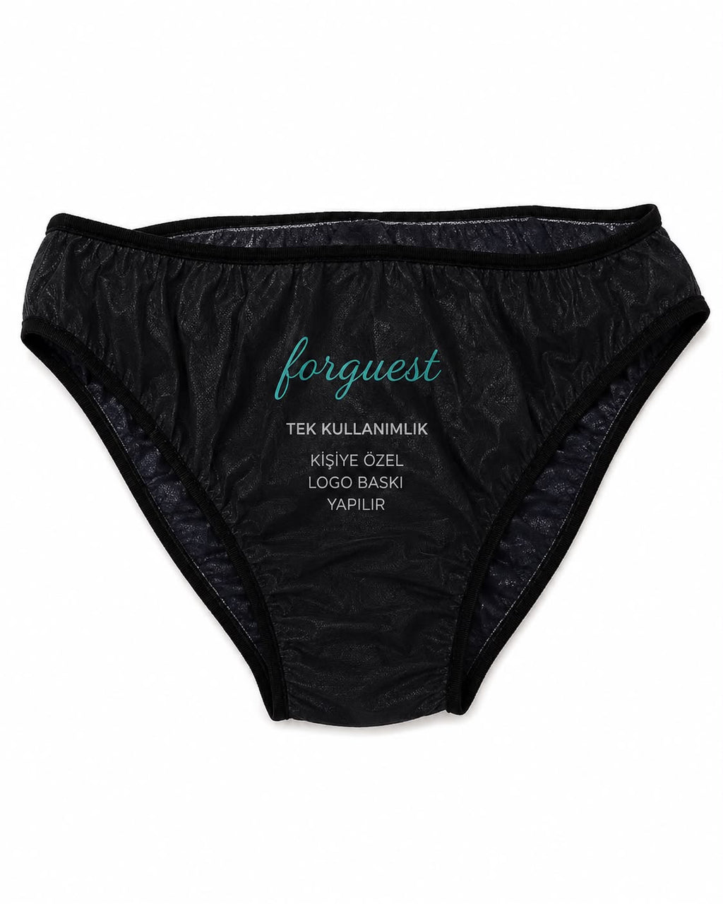 Logo Baskılı Spa Siyah Külot - Unisex 500 ADET/PAKET