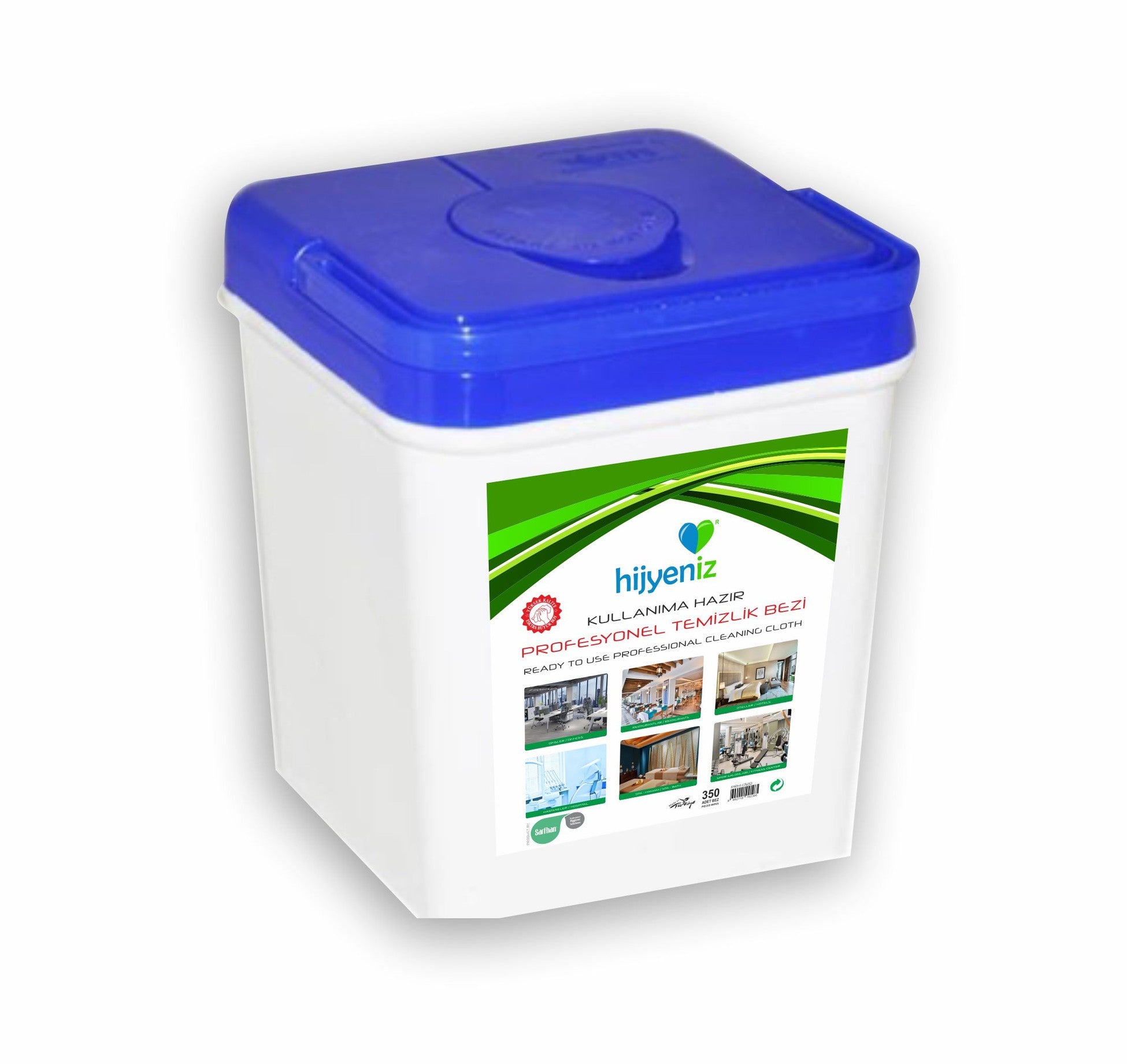 İçten Çekmeli Rulo Havlu - Plastik Kovada - 17x20cm - 350 Yaprak/Rulo 2 Adet/Paket