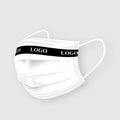 Maske Tek Kullanımlık Şerit Logo Baskılı