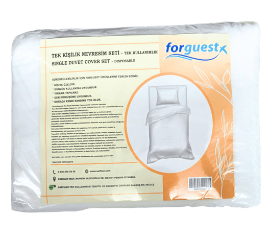 Tek Kullanımlık Nevresim Takımı Tek Kişilik 12 Paket